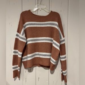 Slightly Cropped Knit Sweater ~ Hazel Moon